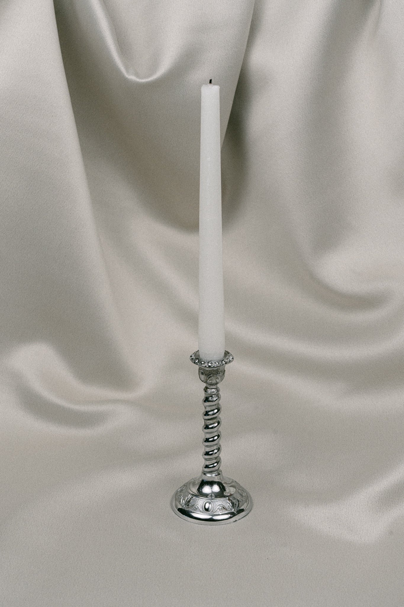 Art Deco Chrome Candle Holder